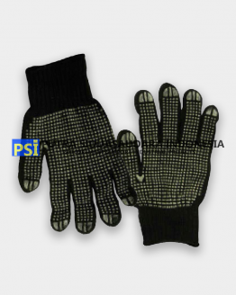 Krisbow Glove Cotton PVC Dots Black
