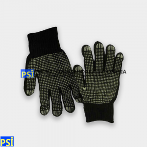 Krisbow Glove Cotton PVC Dots Black