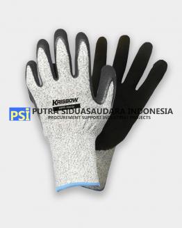 KRISBOW GLOVE HPPE NITRILE CUT RESISTANT (PAA)