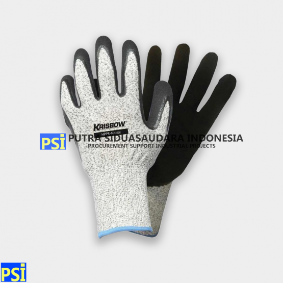 KRISBOW GLOVE HPPE NITRILE CUT RESISTANT (PAA)