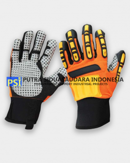Krisbow Impact Glove Synthetic Leather Pvc Dot