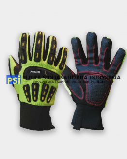 KRISBOW IMPACT GLOVES LIGHT GREEN