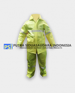 Krisbow Rainsuit PVC/pe Green Lime
