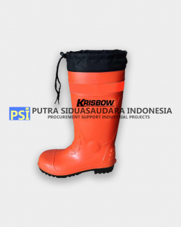 KRISBOW SAFETY BOOTS ORANGE WITH LOGO