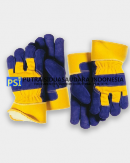 Krisbow Work Glove Blue Leather