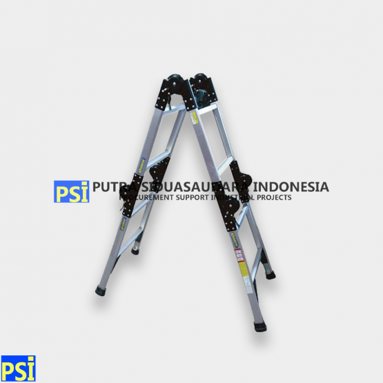 Krisbow Ladder Adjustable 2.6 Mtr 4x2 Aluminium